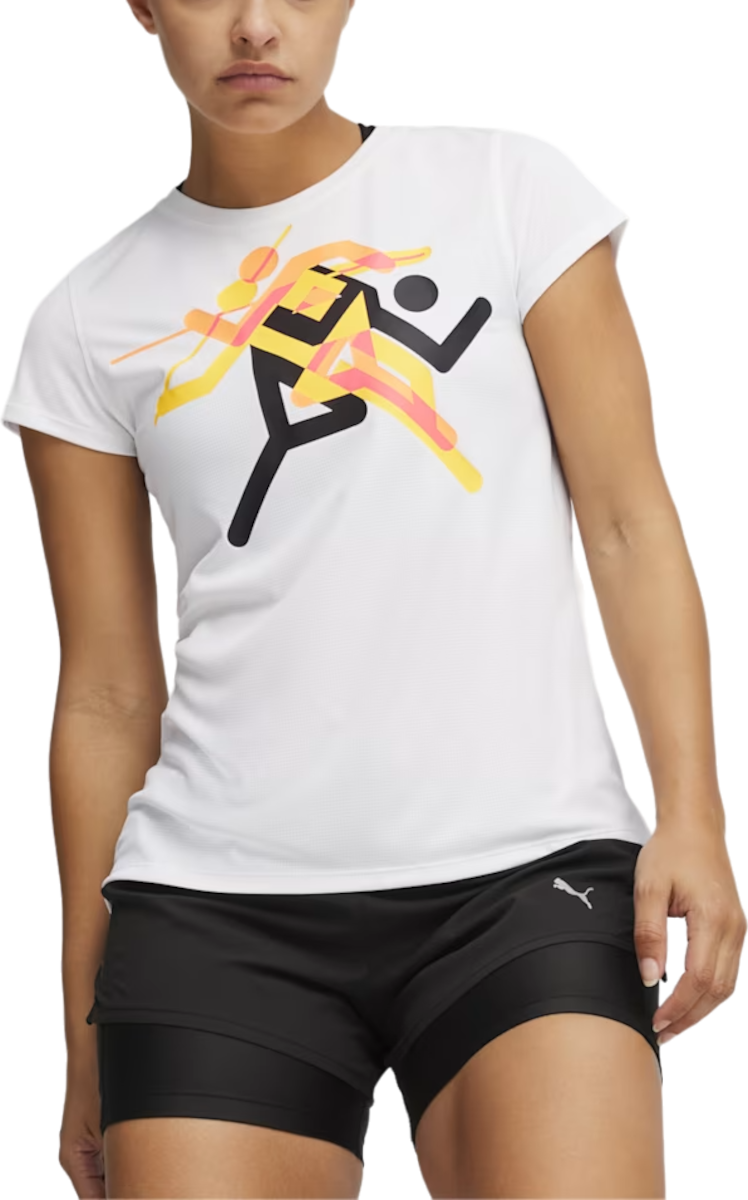 Dámské běžecké tričko s krátkým rukávem Puma Run Faster Icons