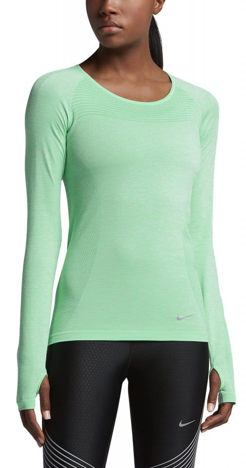 Dámské běžecké tričko s dlouhým rukávem Nike Dri-FIT KNIT