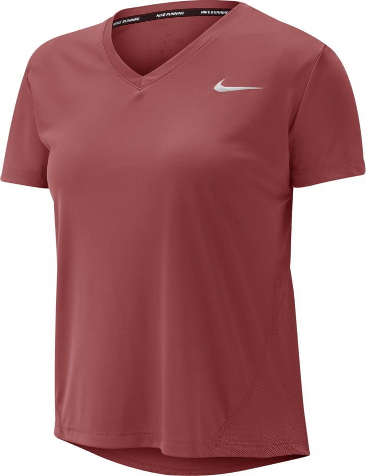 Dámské běžecké tričko s krátkým rukávem Nike Miler V-Neck