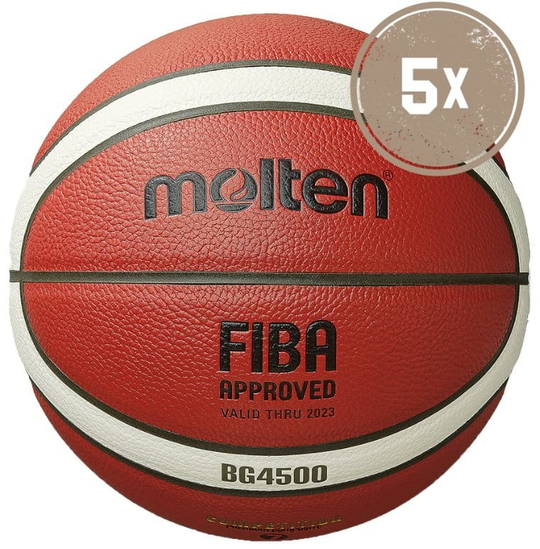 Set 5 basketbalových míčů Molten B6G4500-DBB