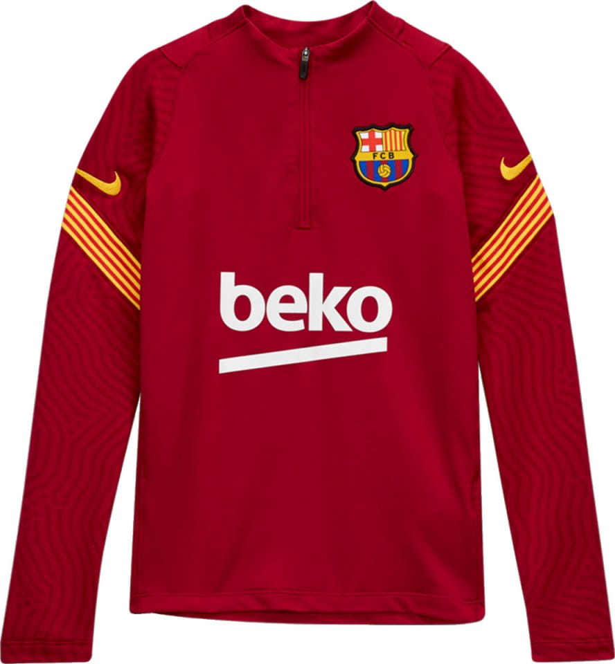 Dětské fotbalové tréninkové tričko s dlouhým rukávem Nike FC Barcelona Strike