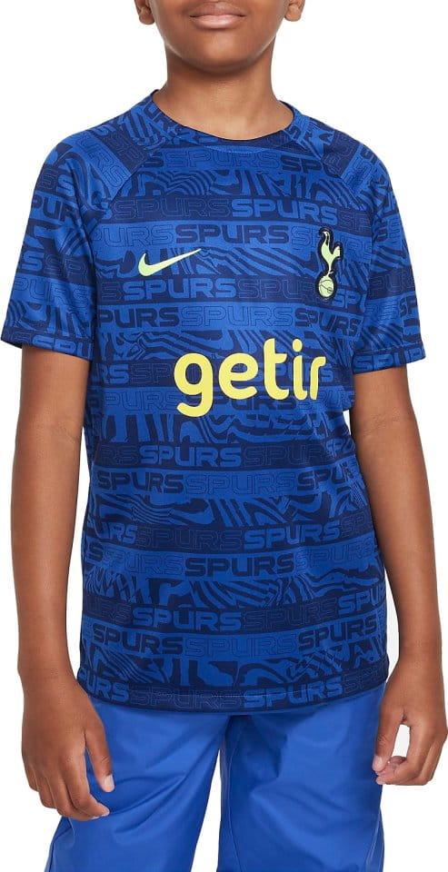 Předzápasové fotbalové tričko s krátkým rukávem pro větší děti Nike Dri-FIT Tottenham