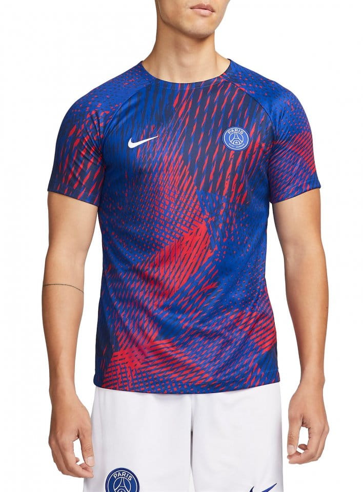 Pánské předzápasové tričko s krátkým rukávem Nike Dri-FIT Paris Saint-Germain