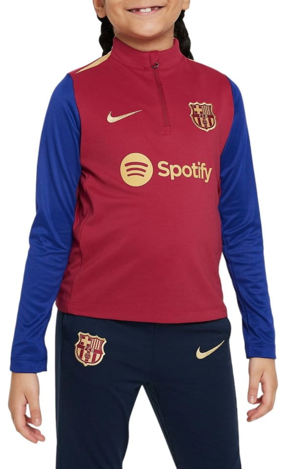 Fotbalový tréninkový top pro malé děti s dlouhým rukávem Nike Dri-FIT FC Barcelona Academy Pro