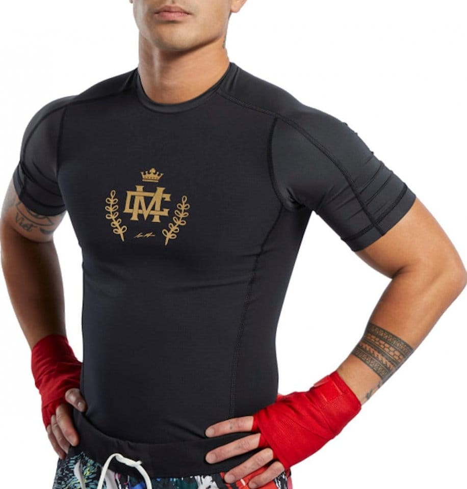 Pánské kompresní tričko s krátkým rukávem Reebok Combat Conor McGregor Rash Guard
