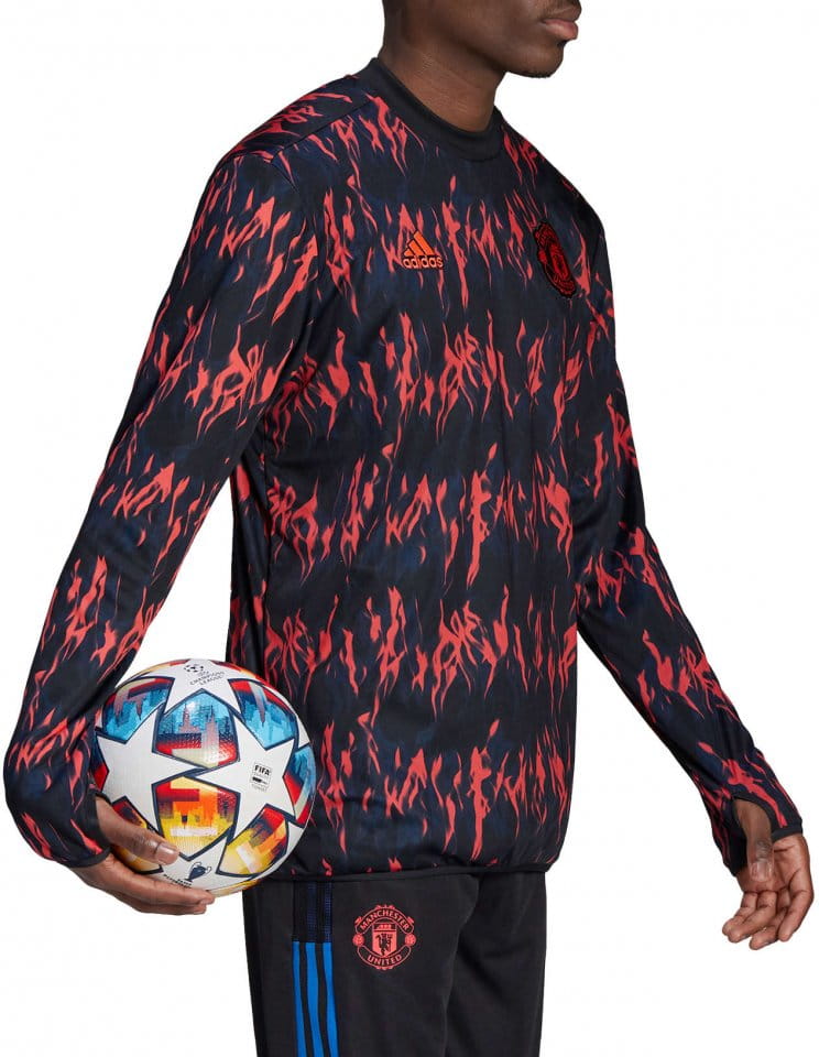 Pánská mikina s kapucí adidas Manchester United Warm - Top4Sport.cz