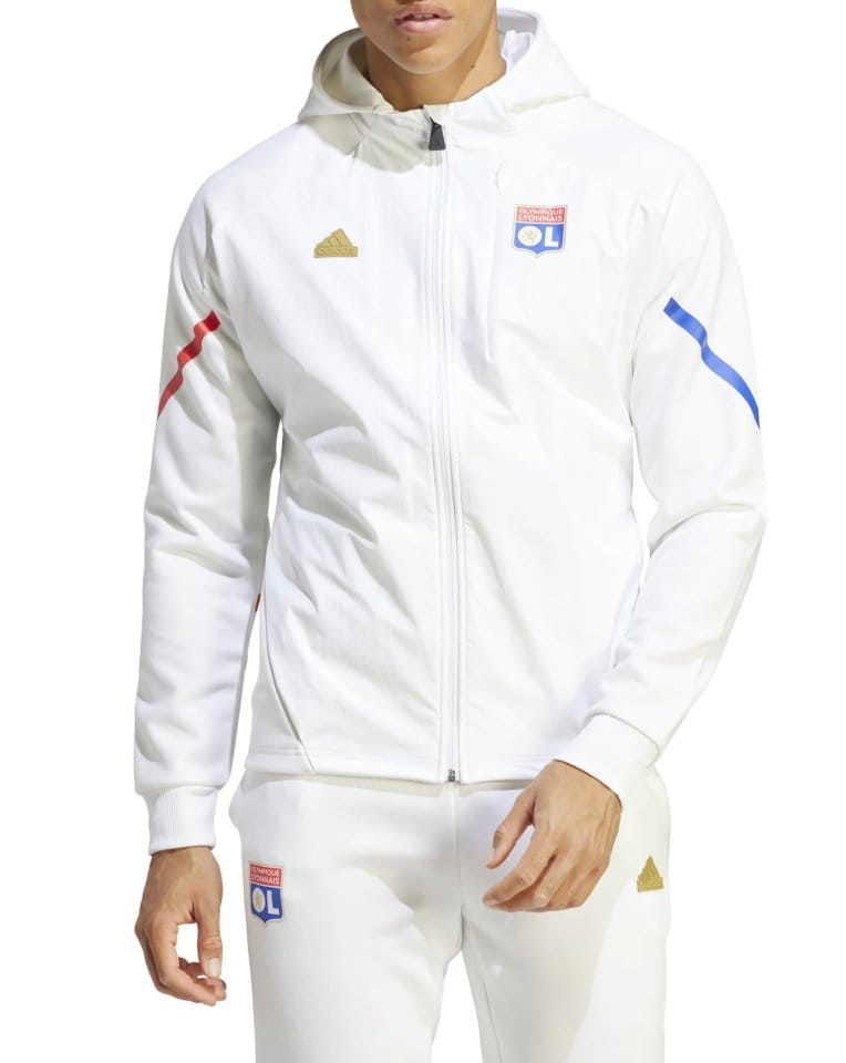Pánská fotbalová mikina s kapucí adidas Olympique Lyonnais