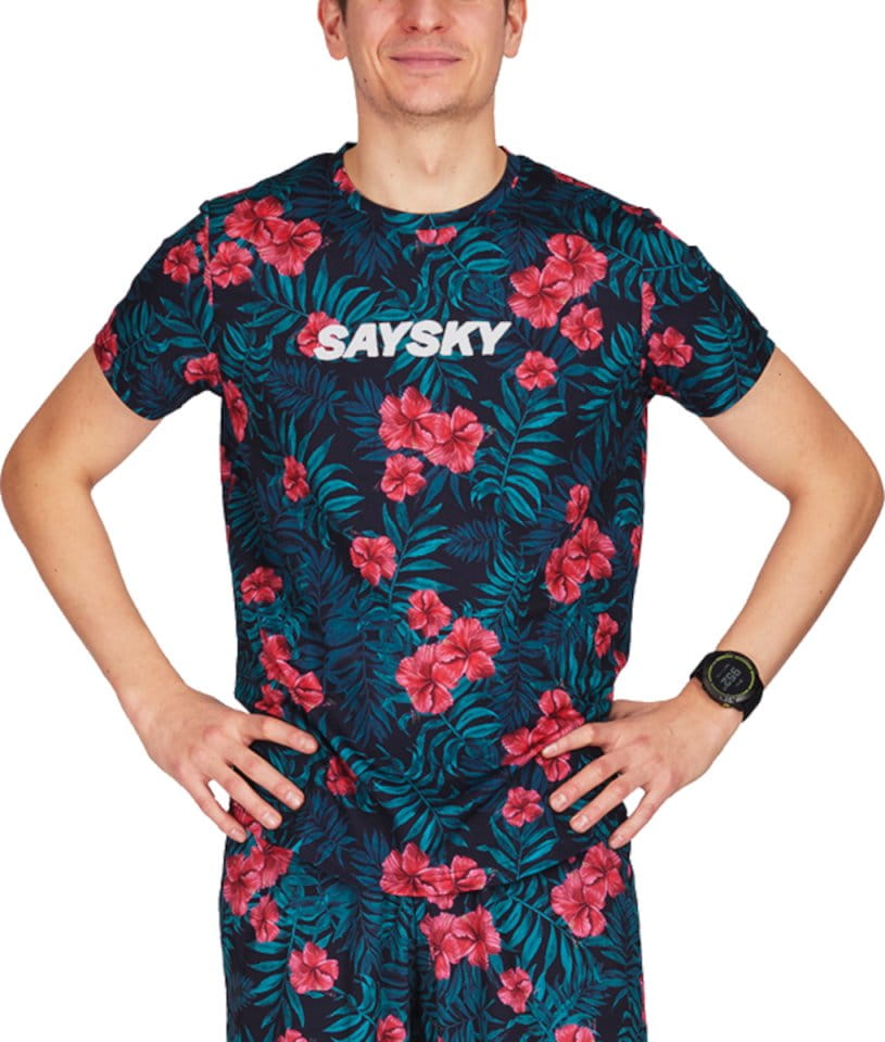 Unisex běžecké tričko s krátkým rukávem Saysky Flower Combat