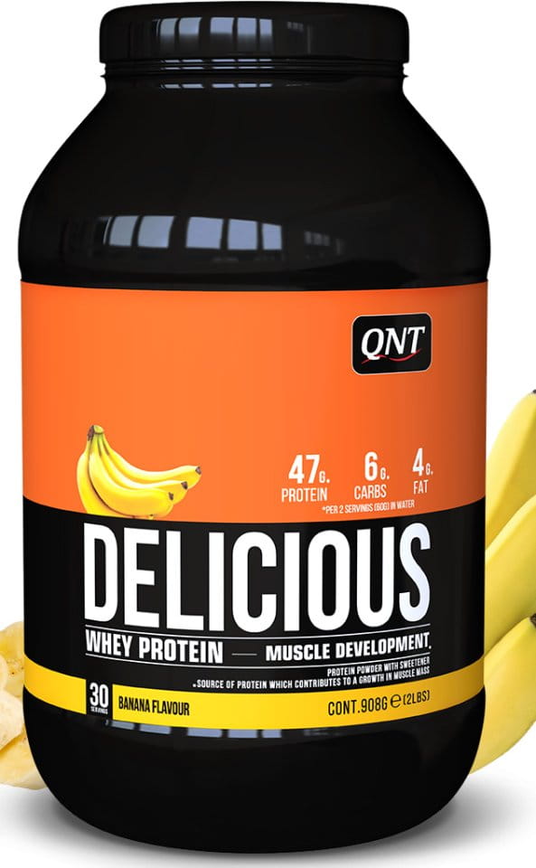 Proteinový prašek QNT Delicious Whey Protein Banán 908g