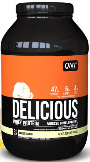 Proteinový prašek QNT Delicious Whey Protein Vanilka 908g
